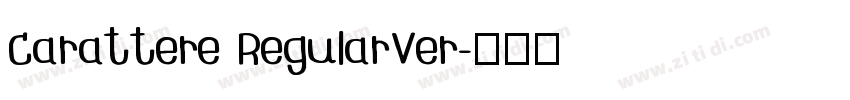 Carattere RegularVer字体转换